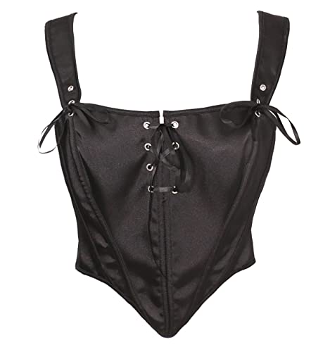 Corset vintage en satin galbant avec laçage dos ajustable