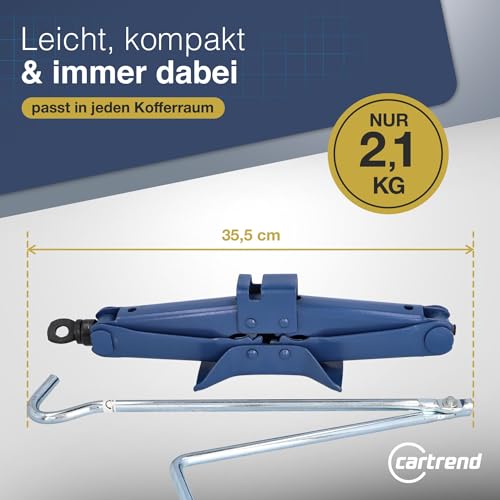 Cartrend Scherenwagenheber, Tragkraft bis 1000 kg, Wagenheber für Werkstatt und Hobby, gefertigt...