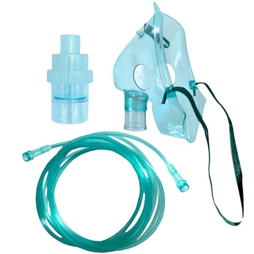 STAYPROTECH Nebuliser Replacement Set for Kids Respiratory Treatment Includes Nebuliser Chamber, 2.1m Long Tubing & Kid's mask, Universal Compatibility with Nebuliser Machine for Home & Travel Use.