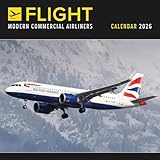 Flight – Modern Commercial Airliners – Passagierflugzeuge 2026 – Wand-Kalender: Original Carousel-Kalender [Mehrsprachig] [Kalender] (Wall-Kalender)