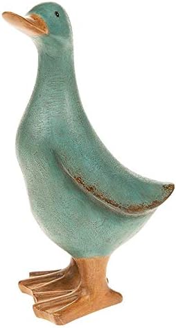 Davids Ducks Aqua Blue Duck Shabby Chic Collectable Ornament Figurine (Medium)