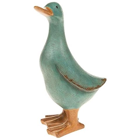 Davids Ducks Aqua Blue Duck Shabby Chic Collectable Ornament Figurine (Medium) Cover