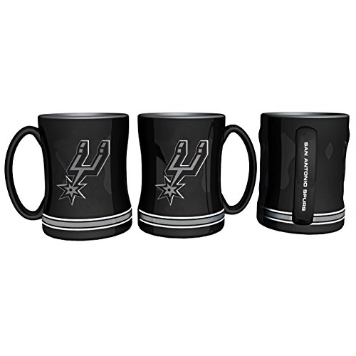 NBA San Antonio Spurs Coffee Mug14oz Sculpted Relief, Team Color, 14 Ounce