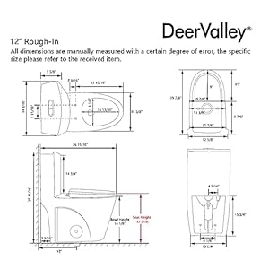 Deervalleyelongatedonepiecetoiletforbathroomscomfortseatheight17dualpowerflushtoilet1116gpfmap900g12roughin Urban Country Home Decor Deervalley elongated one piece toilet for bathrooms comfort seat height 17 dual power flush toilet 1116 gpf map 900g 12 rough in urban country home decor