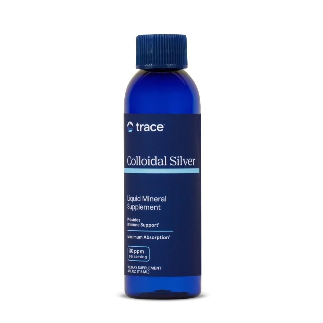 Trace Minerals Colloidal Silver - Pure Colloidal Silver Supplement for Immune Support - Natural Mineral Drops - High-Potency Formula - Gluten-Free - Vegan - 4 fl oz (12 Servings)