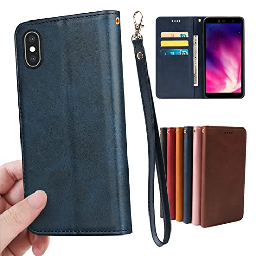 GOKIGIOD �K�p iPhone X/Xs �ʗp �P�[�X �蒠�^ PU���U�[ �X�g���b�v ���� �J�[�h���[ �X�^���h�@�\ �ϏՌ� �A�C�t�H�� 10 10s �X�}�z�P�[�X �蒠 ��phoneXS case �J�o�[ ���z�^ �����}�O�l�b�g �㎥ �X�g���b�v