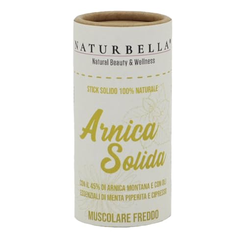 Arnica Montana Stick sólido con extracto al 45% de árnica montana y aceites esenciales 100% puros, naturales, orgánicos de menta y ciprés, producto artesanal - Made in Italy
