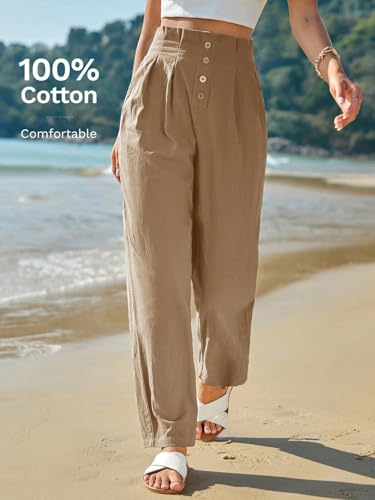 Image of LITZO Women High Rise High Waist Trousers Flared Korean Style Formal Pants with Wide Baggy Fit| Elegant Workwear for Office, College & Events (L-198-200)
