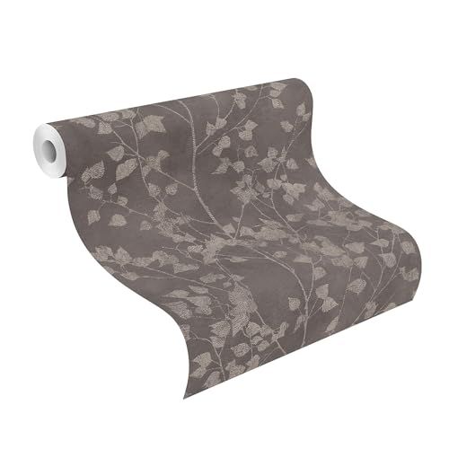 Rasch Tapeten Non Woven Wallpaper (Botanical) Black Golden 10,05 m x 0,53 m Finca 416664, Gold,golden, 53 x 1005 cm - Image 2