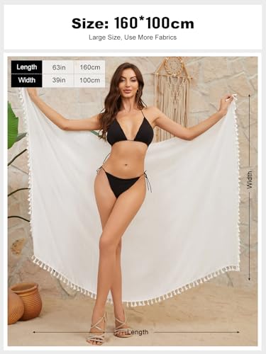 Image of QIANXIZHAN Women's Swimsuit Cover Up,Beach Sarong Wrap Bottom Coverup