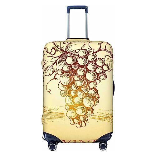 Bunch of Grapes Luggage Cover TSA Approved Stylish Dust and Scratch Resistant Luggage Case Protector Washable Elasticated Luggage Covers for Kids and Adults