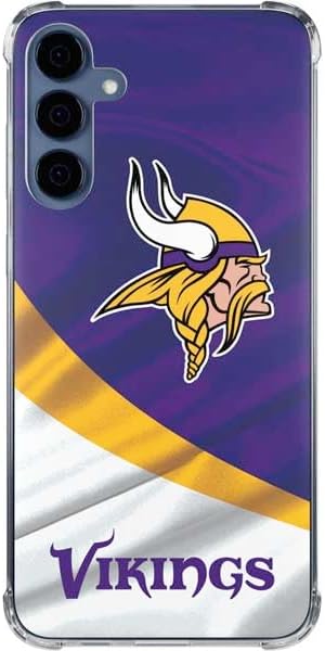 Skinit Clear Phone Case Compatible with Galaxy S24 - Officially Licensed NFL Minnesota Vikings Design