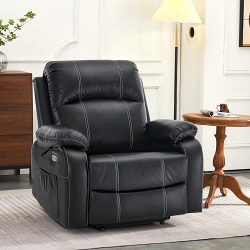 Sillón Power Lift Piel Sintética Negro miniatura 2