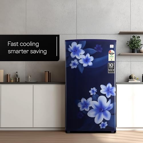 Image of Godrej 180L 2 Star Direct Cool Single Door Refrigerator with 5 Year Comprhensive Warranty, Jumbo Vegetale Tray, Toughened Glass shelves (RD EDGE 205BN THF PP BL, Pep Blue)
