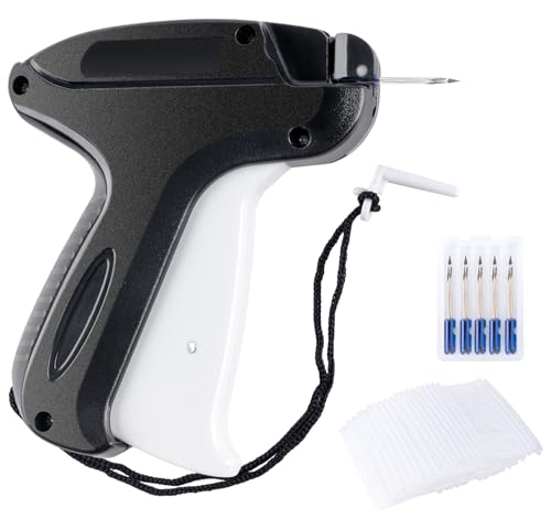 ilauke Pistola de Rtiquetado de Ropa,Máquina de Etiquetado Etiqueta de Precio con 2000 Hilos Estándar de Plástico y 5 Agujas de Repuesto,Aplicable a Etiquetas de Precios de Ropa,Etiquetas Textiles