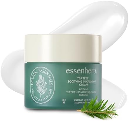 Tea Tree Calming Cream for Acne-Prone & Sensitive Skin | Soothing & Blemish Care with Cica, Madecassoside & Panthenol | Korean Skincare 2.70 fl oz