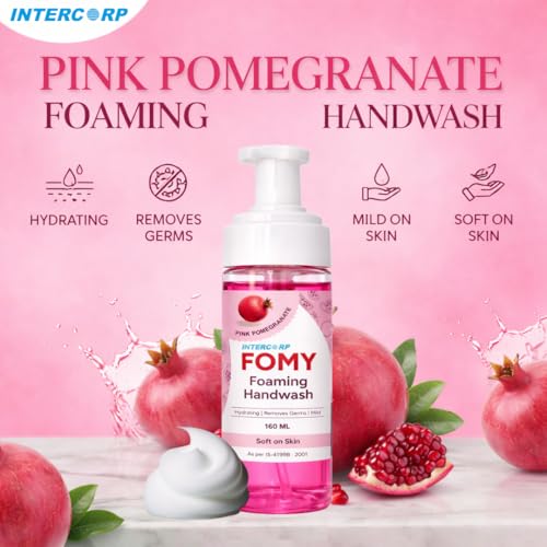 Image of Hydrating Foaming Hand Wash | Pink Pomegranate - 160 ml Pump Bottle | Rich Foam | Gentle on Skin | 99.9% Germ Protection