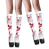 THINCAN Guantes sangrientos realistas y delantal para decoración de fiestas de Halloween, accesorios de cosplay con calcetines manchados de sangre, organización de decoración de festivales, a, Talla