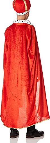 Rubies Men's King Robe and Crown Set, Red, One Size