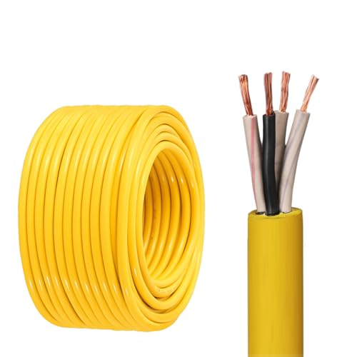 Cable De Caucho Flexible Blindado Para Minería De 4 Núcleos, 2,5–16 Mm², 0,66/1,14 KV, Ignífugo, Para Minas De Carbón Con Cinta Aislante(30ft,3 * 10+1 * 10)