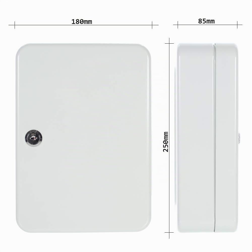 Rottner 3122 SK20 Armoire à clés avec crochets réglables pour 20 clés Blanc