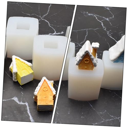 Moule pour bougies maison enneigée en silicone DIY Noël x4 - 4