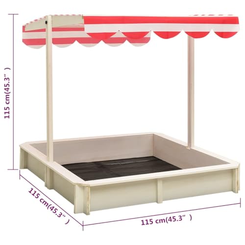 Arenero con techo de madera de abeto parque infantil jardin con banco comodo 6