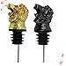 ABOOFAN 2pcs Lion Head Wine Bottle Stopper Chirpy Top Wine Pourer Unique Design for Alcohol Decanters