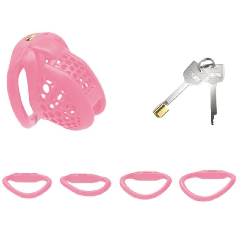Cage de Protection Rose Sans Chute avec 4 Accessoires de Taille Interchangeable