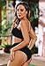 Pink Queen Women's Removable Strap Pad High Waist Bikini Set Swimsuit Black S