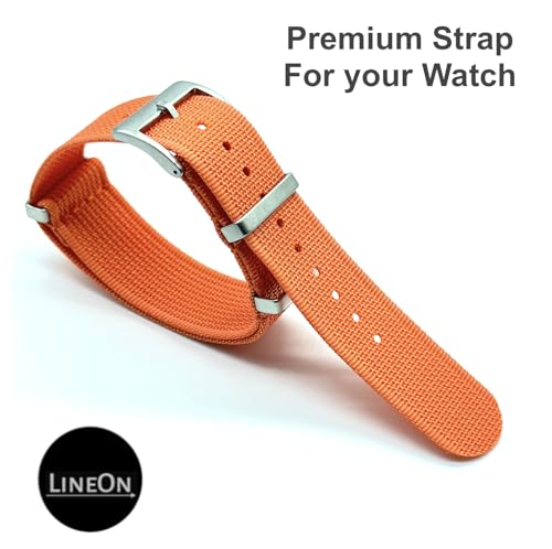 Image of Lineon 20mm & 22mm Stainless Steel 304 Buckle & loop Nylon Vintage Style NATO Watch Strap ONE WAY NATO Nylon STRAP Imported Quality With Pins and Pin Remover Tool (Include)