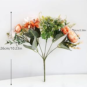 ASTRYAS Artificial Flowers, 2Pcs Fall Fake Peonies Silk Hydrangea Flower Fall Decorations for Home Centerpieces for Decoration, Fall Flowers Wedding Bouquets for Party Home Décor (Orange) ASTRYAS Artificial Flowers 2Pcs Fall Fake Peonies Silk Hydrangea Flower Fall Decorations for Home Centerpieces for Decoration Fall Flowers Wedding Bouquets for Party Home Decor Orange