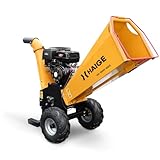 HAIGE(ハイガー) ウッドチッパー 業務用 粉砕機 二枚刃 エンジン式 4サイクル 15馬力 木 竹 枝 HG-15HP-GGS [営業所止め 自宅配送不可]