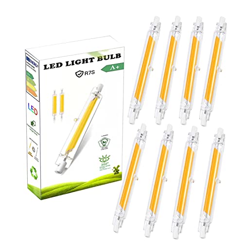 EIMOPE R7S LED Lampe 118mm 20W Dimmbar Hightlight Birne, 20W LED COB Glühbirnen Bulbs, R7S LED Stablampe Neutralweiß 4000K, R7S LED Leuchtmittel 2000LM, 360° Strahlbeleuchtung, AC 220-240V, 8er Pack