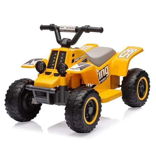 ZoomBuggy Cuatrimoto Eléctrica para Niños 6V, ATV Eléctrico con Claxon, Luces LED y Música, Coche Eléctrico para Jugar con Velocidad 3,5 Km/h, Soporte 25 kg, para Niños Mayores De 3 Años