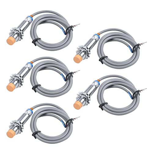 Kznifmk 5X DC6-36V 300MA NPN NO 3-Alambres 4mm Tubular Interruptor del Sensor de Proximidad Inductivo LJ12A3-4-Z-BX
