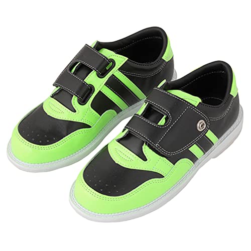 Zapatos De Bolos para Niños Y Adultos Atléticos Autoadhesivos Transpirables Fácil De Deslizar para Hombres Y Mujeres,Verde,42 EU Cover