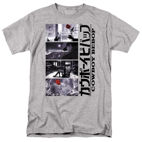 Cowboy Bebop Spike Spiegel Blues Outro Unisex Adult T Shirt, Athletic Heather, X-Large