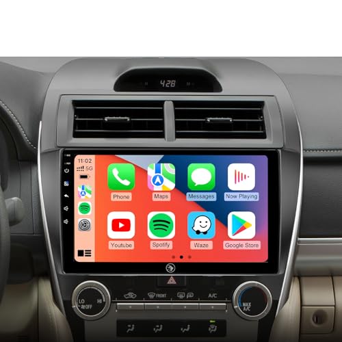 10.2" Car Stereo Radio for Toyota Camry 2012 2013 2014 - Wireless CarPlay Android Auto | 5G WiFi GPS Navigation | IPS HD Touchscreen | Bluetooth/FM/SWC | Plug & Play with 1080P Backup Camera