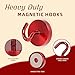 Neosmuk Magnetic Hooks, Cruise Ship Essentials, 130lb+ Heavy Duty Magnetic Hooks for Cruise Cabins, Refrigerator, Grill, Hanging, and Travel | Extra Strong Must-Haves Magnet Hook,Red