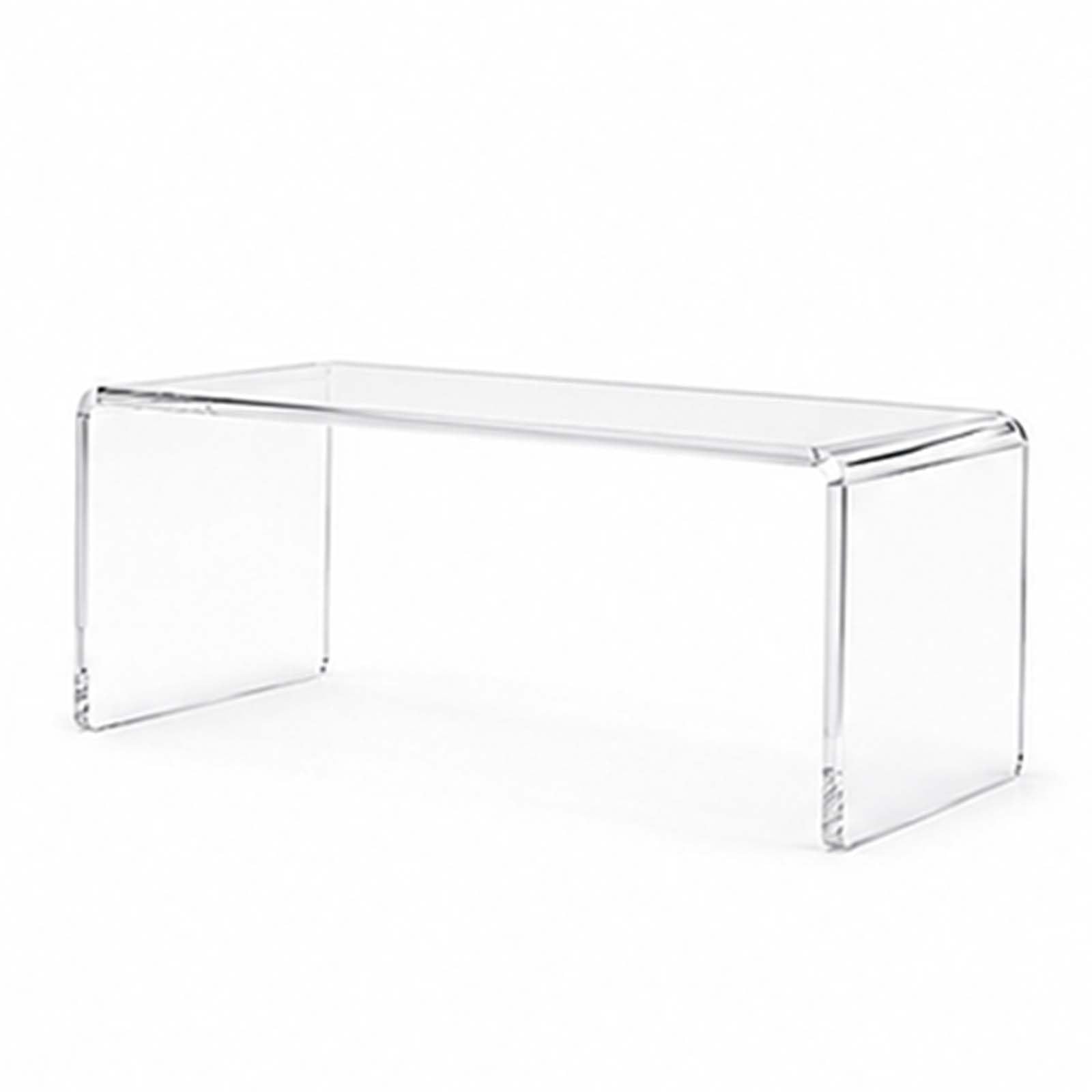 WOFDALY Clear Acrylic U Shaped Shelf Transparent Countertop Organizer Stand for Desktop Storage and Display Space Saving Rack for Home and Retail,15cm*15cm*15cm