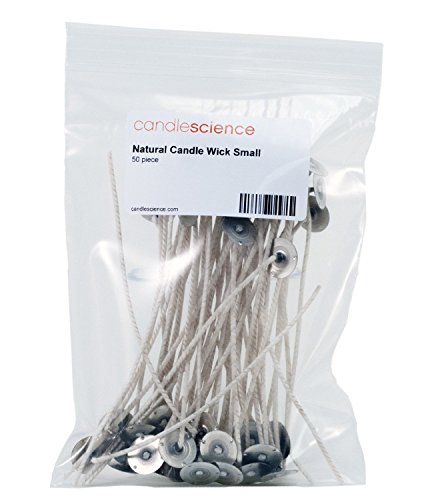 CandleScience Natural Candle Wick, Small, 50 Piece