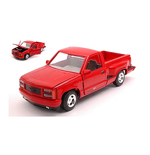 Modelo MotorMax GMC Sierra GT 1992 Rojo 1:24 miniatura 1