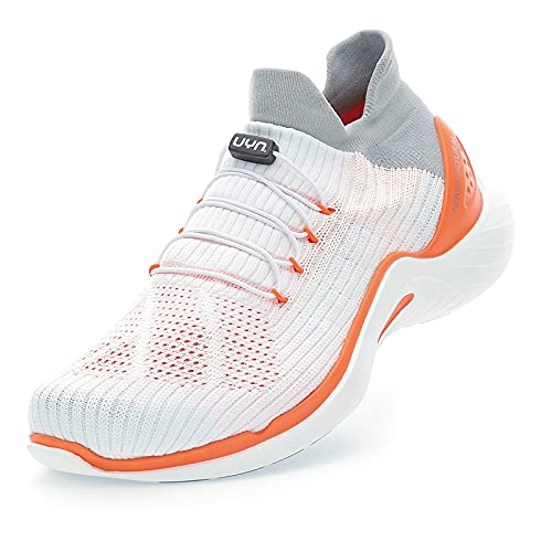 UYN City Running, Sneaker Mujer, White/Orange, 41 EU