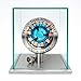 Lonyiabbi Arc Reactor MK1-1:1 Scale Collectible Toy Display with Sound-Activated Glow Effect, USB Powered, Display Case Included