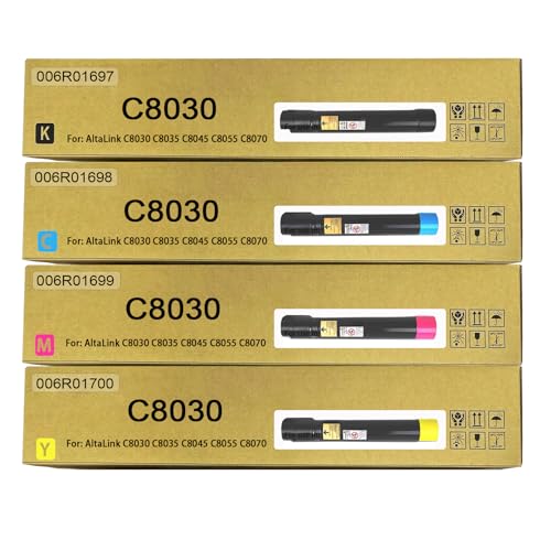 HOIEAYTON Altalink C8030 C8035 C8045 C8055 C8070 4-Pack Toner Cartridges Compatible with Xerox AltaLink C8030 C8035 C8045 C8055 C8070 Printer - 006R01697 006R01698 006R01699 006R01700