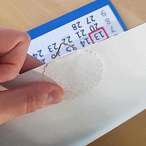 KLEBESHOP24 Bilderhaken zum Kleben | Bildaufhänger selbstklebend | aus Gewebe mit Metallöse | nassklebend | verschiedene Durchmesser/Ø 30 mm, 100 Stück