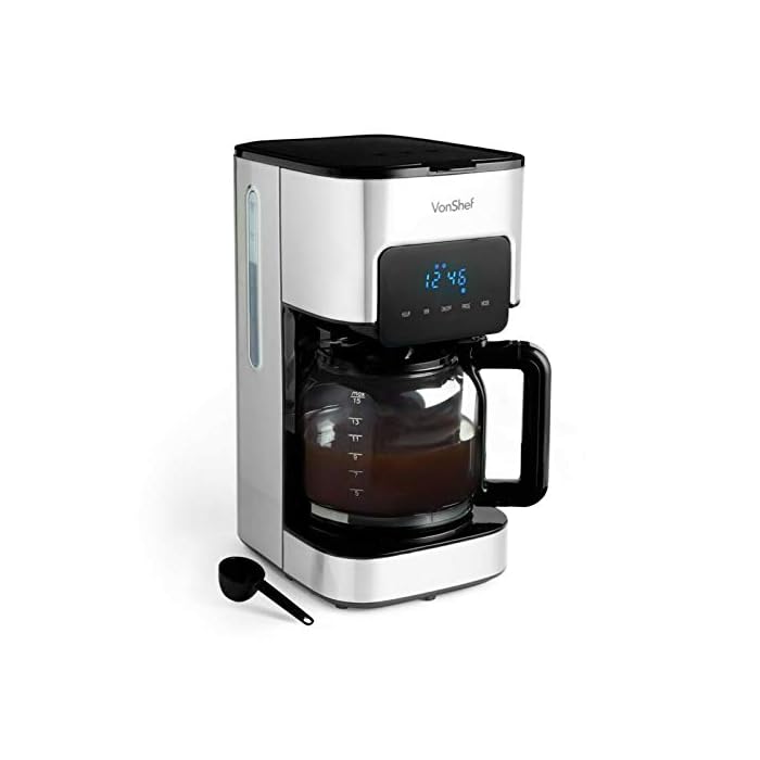 vonshef digital filter coffee maker