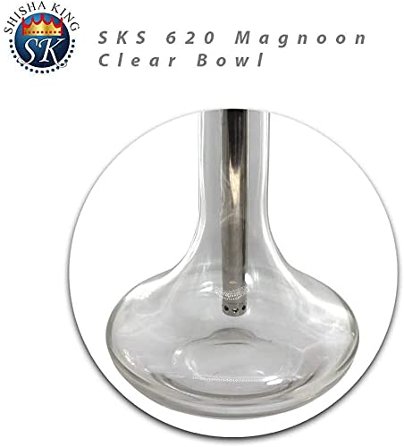 Shisha King® SKS Magnoon Shisha Set Hookah 56 cm Alu + Zubehör | EIN Anschluss Wasserpfeife Schlauch Mundstück Kopf Sieb… – Bild 4