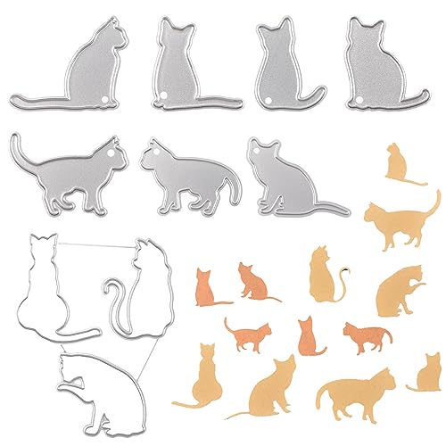 URROMA 13 PCS Cat Cutting Dies Metal